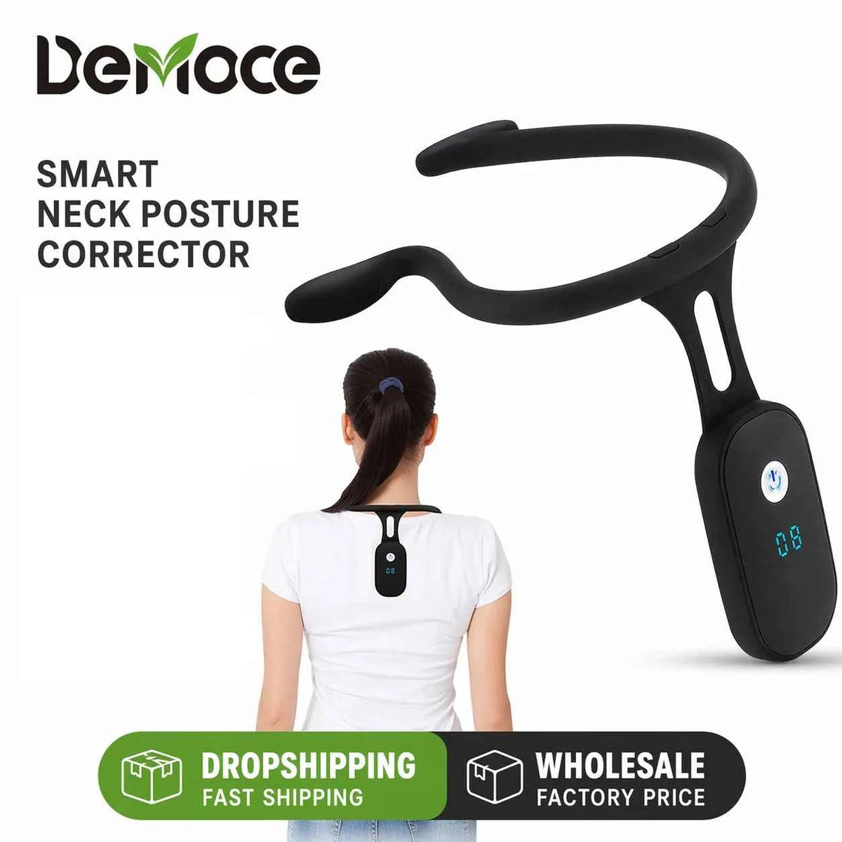 Smart Posture Trainer – Wearable Back Straightener with Vibration Reminder