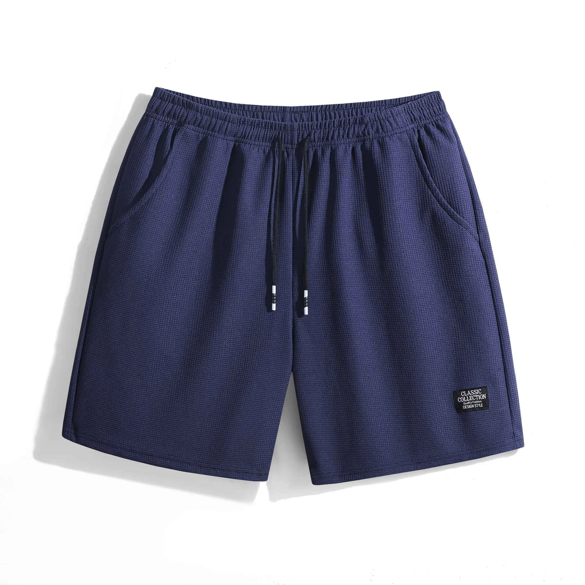 Men's Textured Polyester Beach Shorts – Breathable Summer Shorts