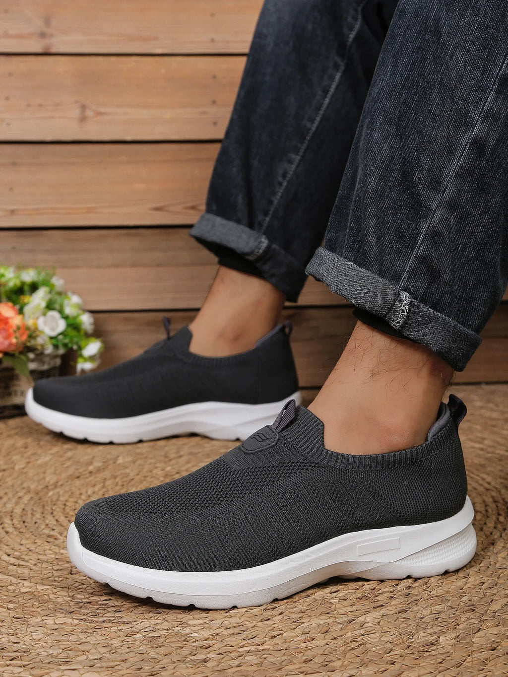 Men's Lightweight EVA Casual Shoes – Solid Colour Comfortable Non-Tiring Everyday Footwear - Dripshop