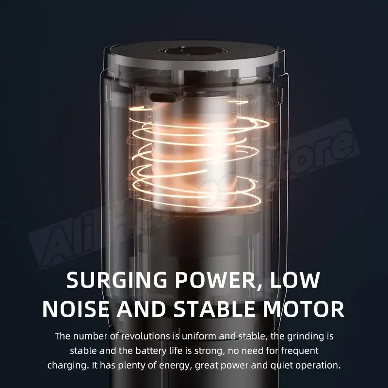 Portable Electric Coffee Grinder – USB Rechargeable Ceramic Conical Burr