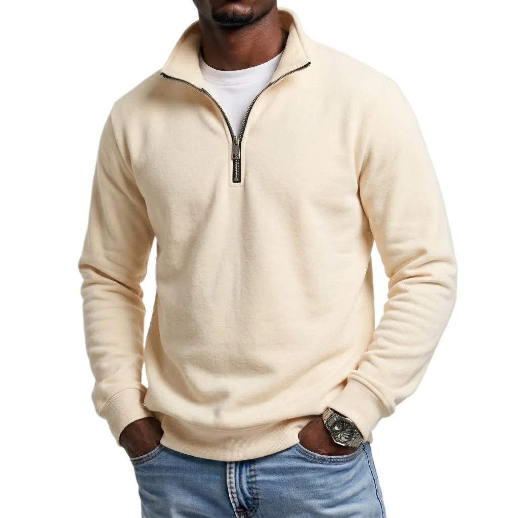 Men's Quarter-Zip Sweatshirt | Stand Collar Gym & Outdoor Pullover - Dripshop