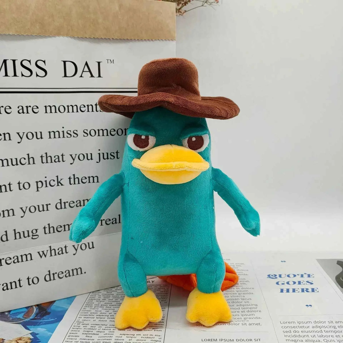 Perry the Platypus Plush Toy – Soft Stuffed Animal Christmas & Birthday Gift for Kids
