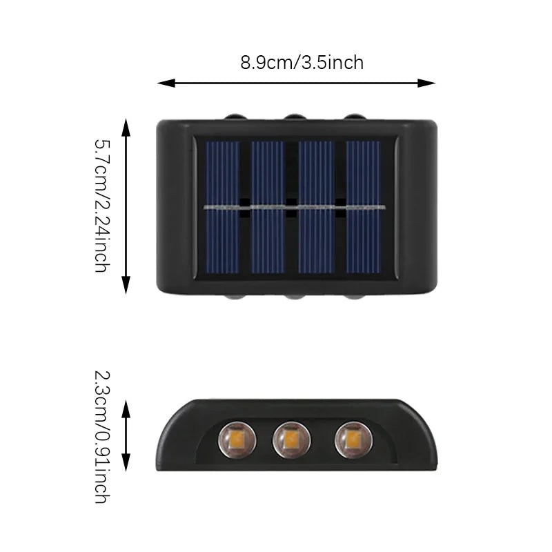 Solar LED Outdoor Wall Lamp – Dusk to Dawn Waterproof Fence Light for Garden, Yard & Porch - Dripshop