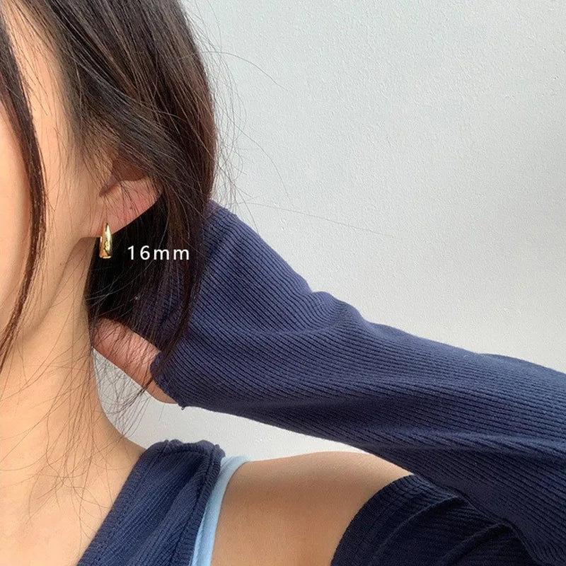 925 Sterling Silver Geometric Stud Earrings | Minimalist Jewellery Gift for Women - Dripshop