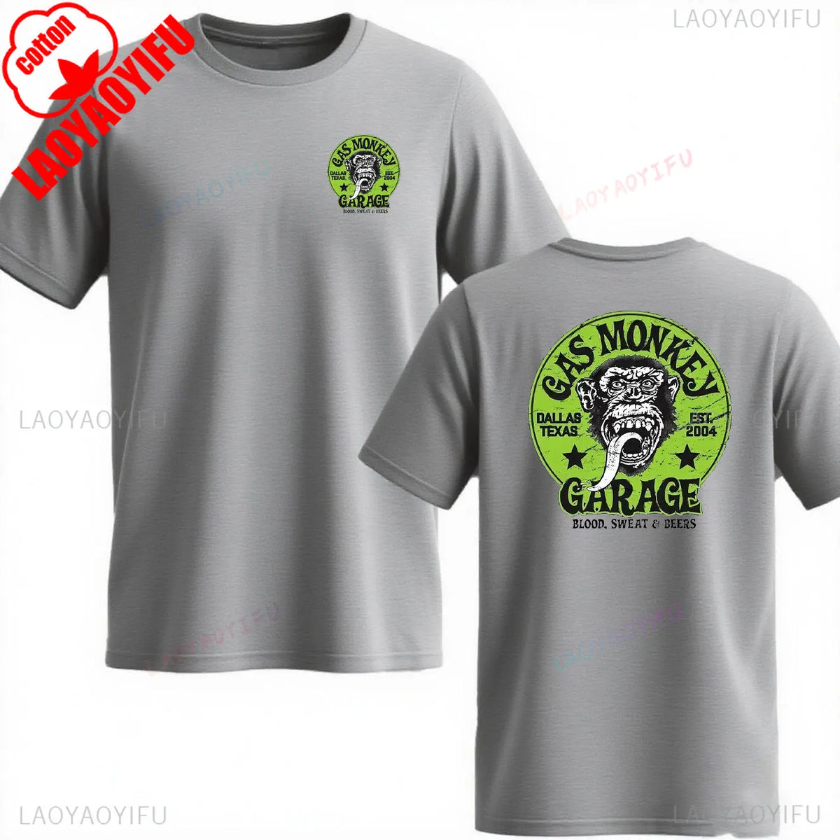 Gas Monkey Garage Print T-Shirt | Men's Vintage Streetwear