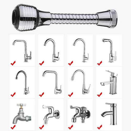 360° Rotatable High-Pressure Faucet Extender – Water-Saving Kitchen & Bathroom Bubbler
