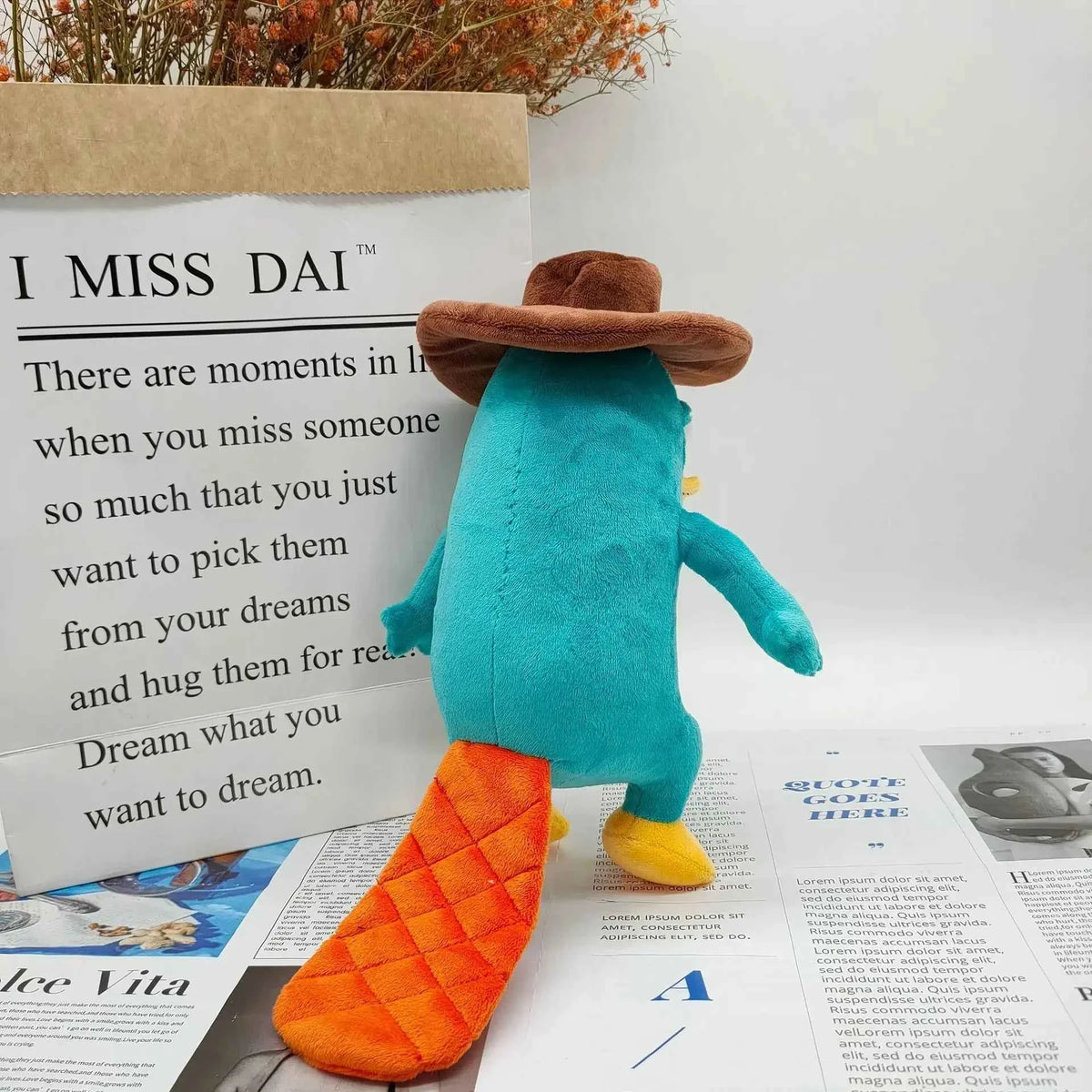 Perry the Platypus Plush Toy – Soft Stuffed Animal Christmas & Birthday Gift for Kids