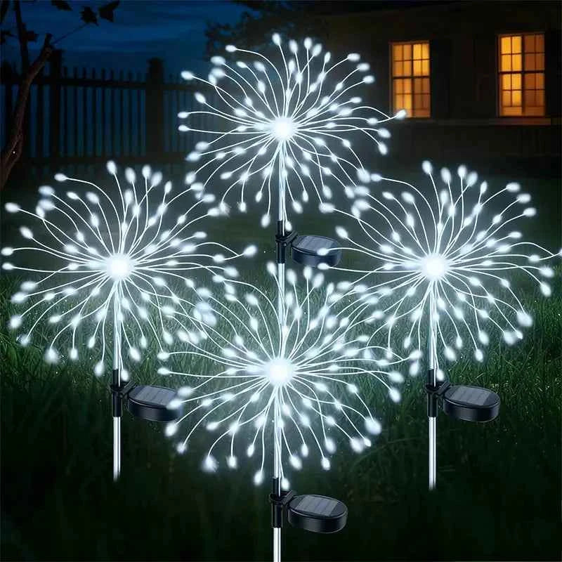 Solar Fireworks Copper Wire LED Garden Lights – Outdoor Lawn & Courtyard Decor (1/4/8 Pack)