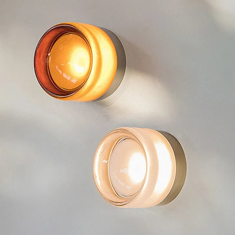 Modern LED Wall Lamp Living Room Amber Jelly Decor Wall Sconces  Corridor Study Dining Room  Home Decoration Smokey Grey Fixture - Dripshop