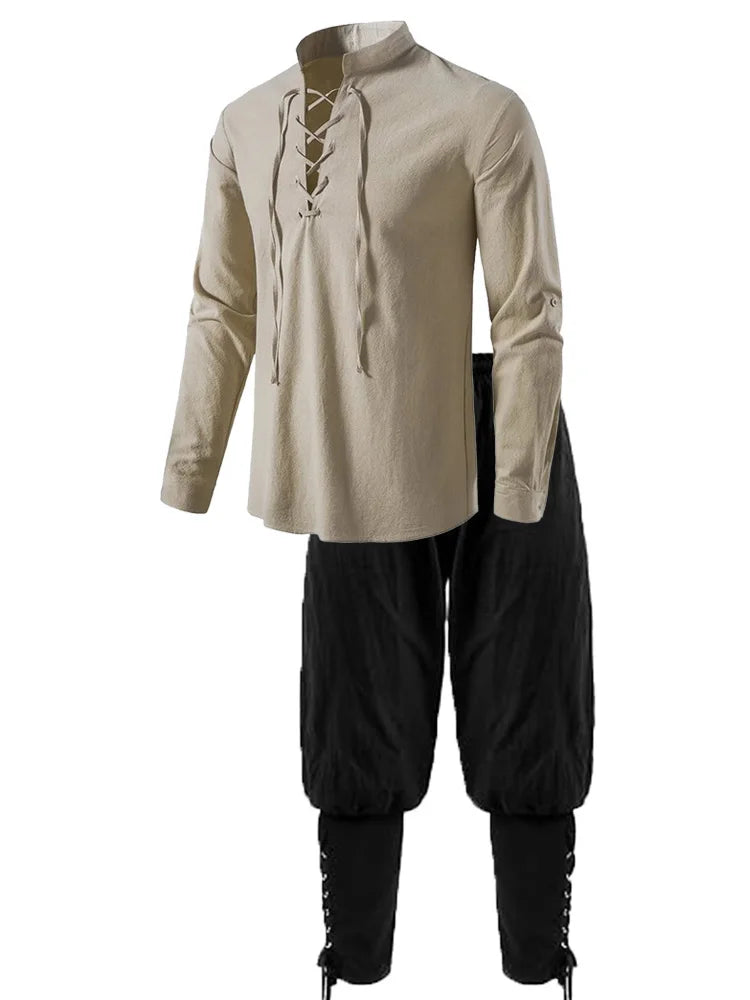 Men's Medieval Knight Costume Set – Shirt & Pants
