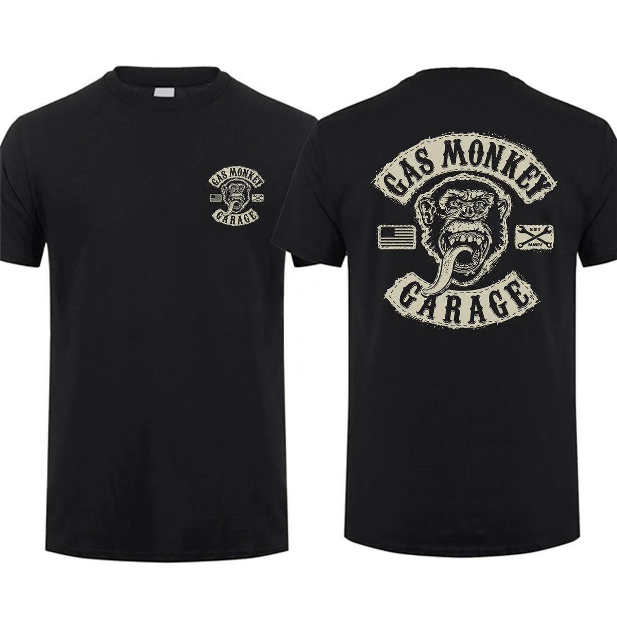 Gas Monkey Garage Double-Sided T-Shirt | Men's Cotton Streetwear