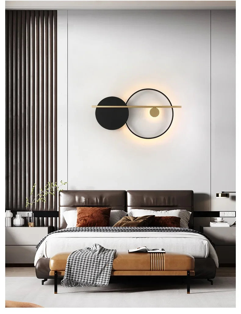 Modern Minimalist Bedroom Bedside Lamp Living Room Background Wall  Designer Personality  Light - Dripshop