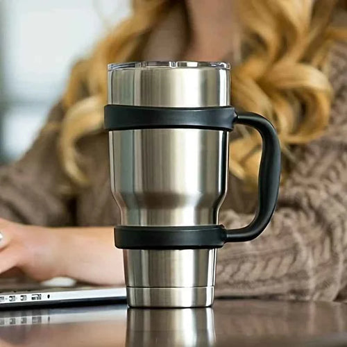 30oz Tumbler Double Loop Handle – Car Cup Holder for Thermos & Ice Cups