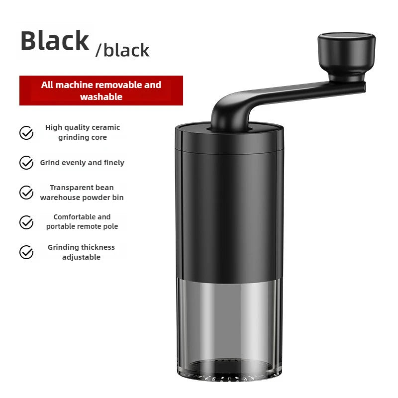 Portable Hand Crank Coffee Grinder – Adjustable Ceramic Burr