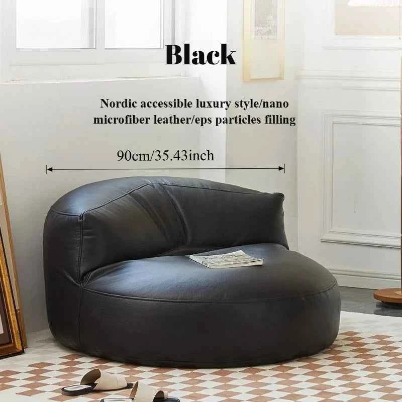 Modern Single Lazy Sofa – Beanbag Tatami Leather Floor Seat for Living Room