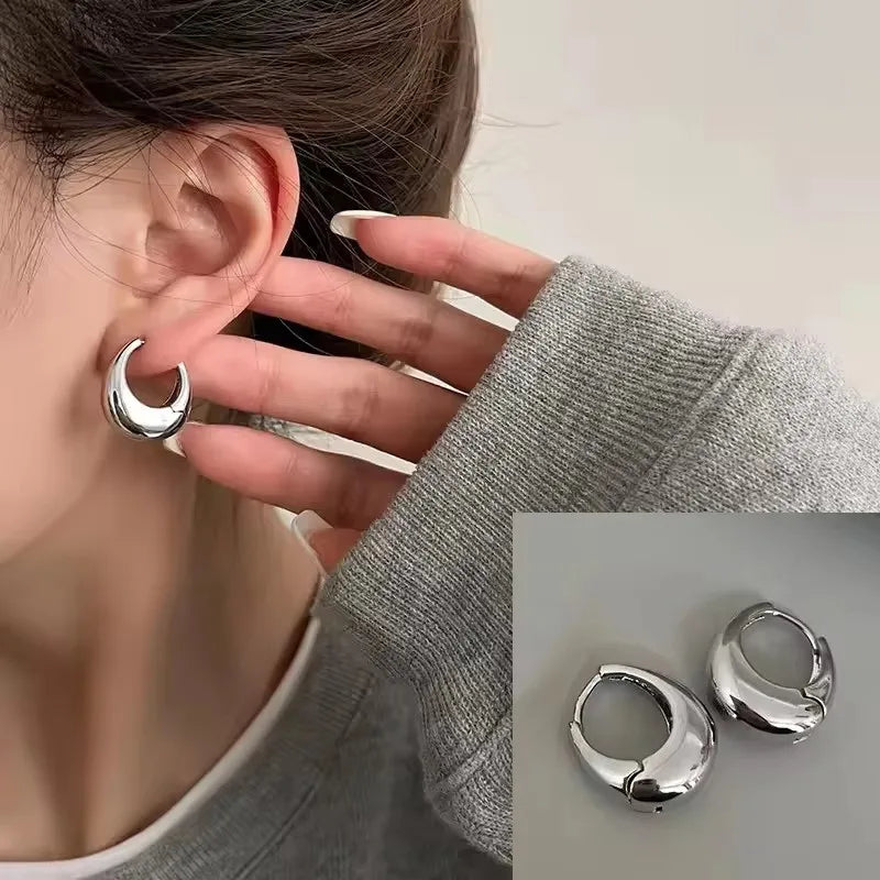 925 Sterling Silver Geometric Stud Earrings | Minimalist Jewellery Gift for Women - Dripshop