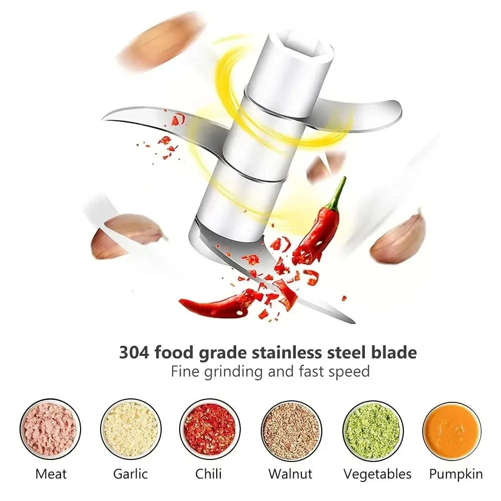 Electric Garlic Chopper – Mini Portable Veggie & Onion Blender (100ml / 250ml)