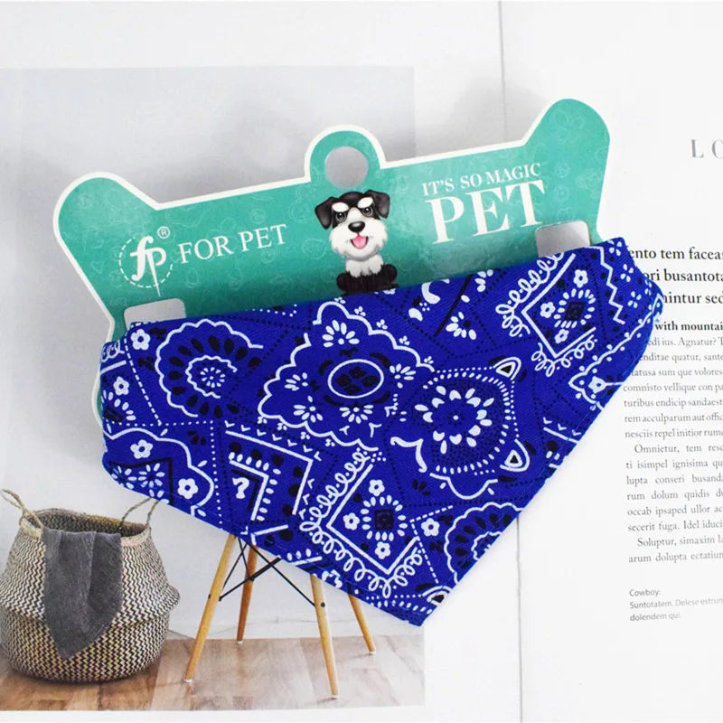 Adjustable Pet Bandana Scarf – Birthday Party Dress-Up Collar for Cats & Dogs (Small to Large) - Dripshop