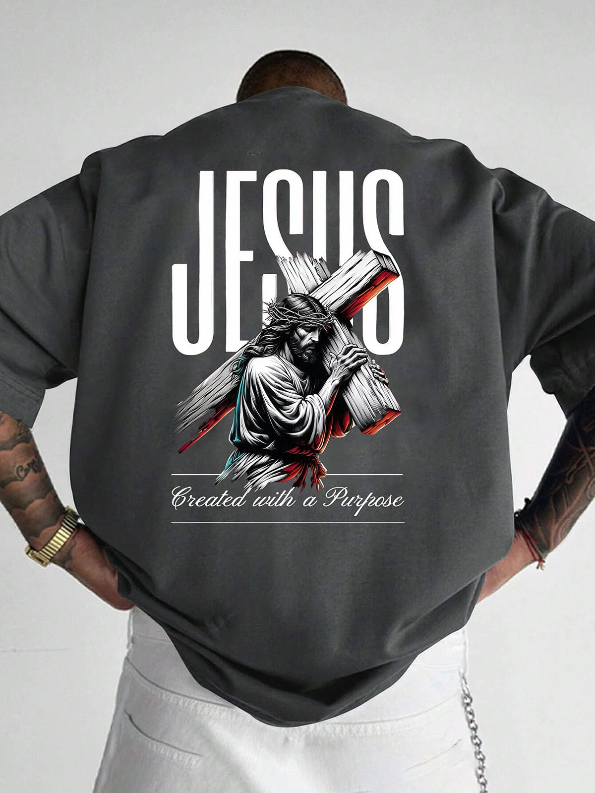 Jesus Religious Art Print 100% Cotton T-Shirt