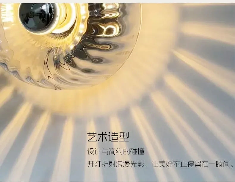 Nordic Retro Glass Wall Lamp | Chinese-Inspired Iron Frame | Hallway & Staircase - Dripshop