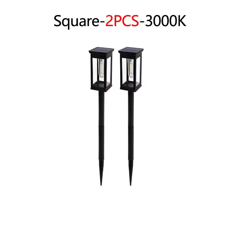 Retro Solar Pathway Lights – Warm Incandescent Bulb Outdoor Waterproof Garden Walkway Lights (2/4/6 Pack) - Dripshop