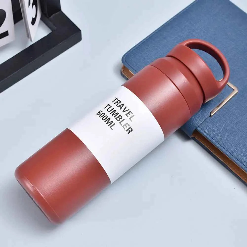 500ml Stainless Steel Travel Tumbler – Double Wall Vacuum Flask for Tea & Coffee