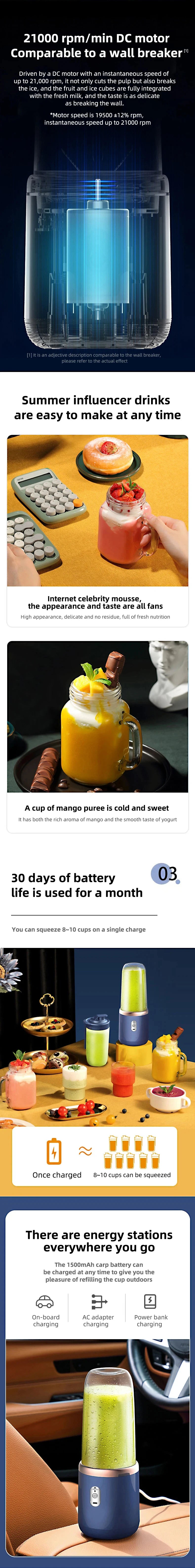 Portable USB Mini Juicer Blender