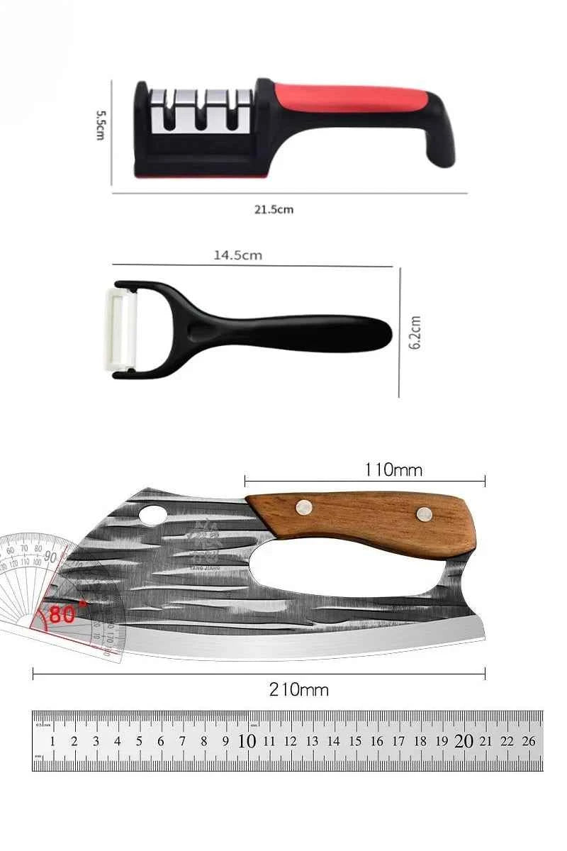 Stainless Steel Forged Kitchen Knife – Effort-Saving Meat Cleaver & Vegetable Knife