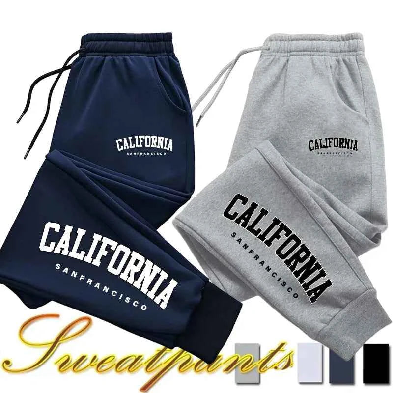 Men's Printed Jogging Sweatpants – Outdoor Gym Sports Casual Trousers