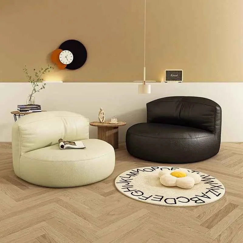 Modern Single Lazy Sofa – Beanbag Tatami Leather Floor Seat for Living Room