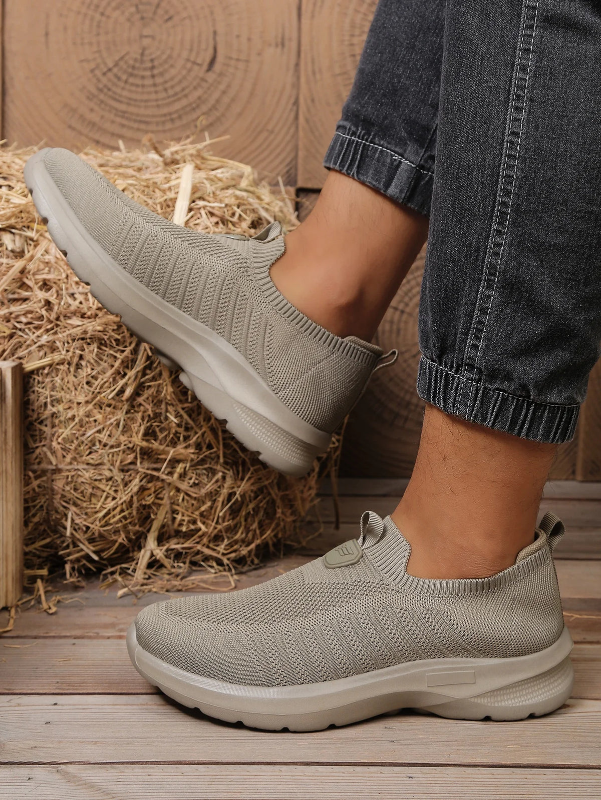 Men's Lightweight EVA Casual Shoes – Solid Colour Comfortable Non-Tiring Everyday Footwear - Dripshop