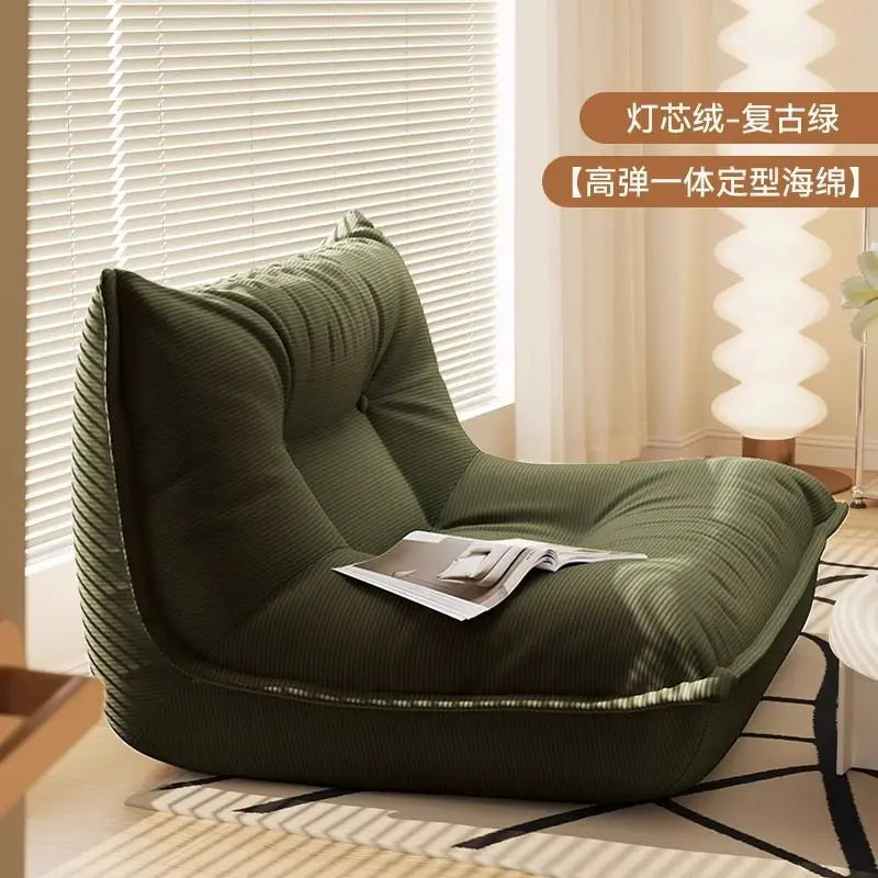 Lazy Sofa Caterpillar Balcony Recliner – Single Tatami Lounge Chair - Dripshop