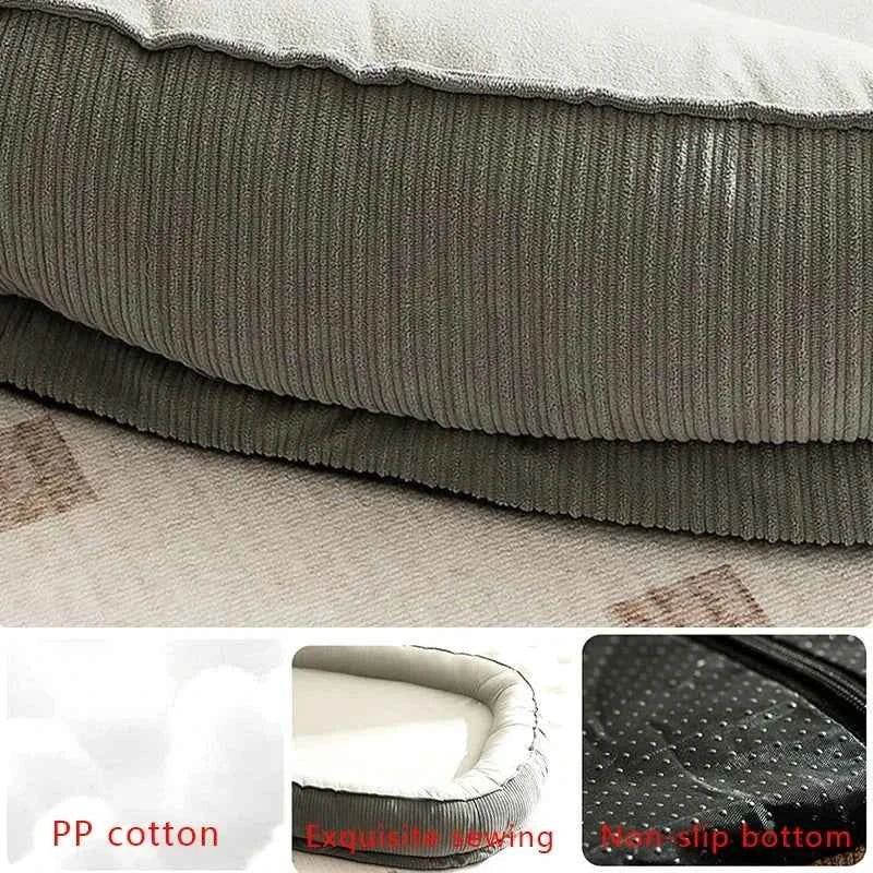 Pet Bed & Blanket Cushion – Soft Dog & Cat Basket for Small to Large Breeds