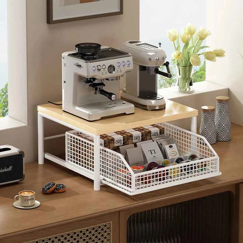 Multi-Use Kitchen Countertop Organiser – Spacious Shelf for Microwave, Coffee Machine & More