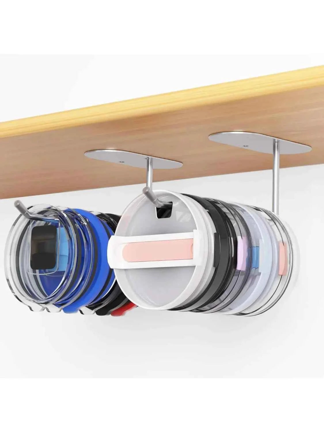2-Pack Tumbler Lid Organiser – Self-Adhesive Kitchen Hook for Yeti, Stanley & More