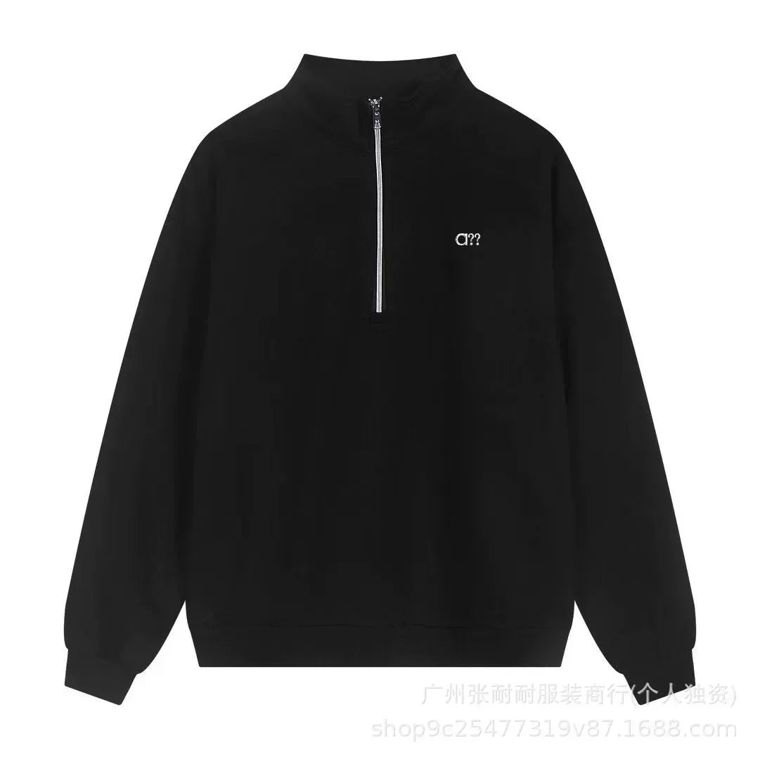 Women's Half-Zip Sweatshirt | Loose Fit Stand Collar Pullover - Dripshop