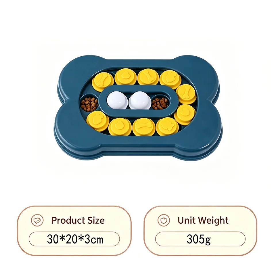 Dog Puzzle Brain Slow Feeder – Interactive IQ Training Bowl for Dogs & Cats