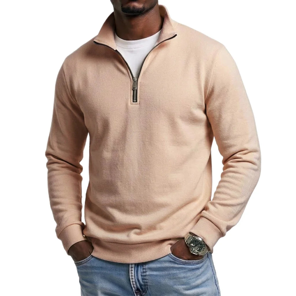 Men's Quarter-Zip Sweatshirt | Stand Collar Gym & Outdoor Pullover - Dripshop