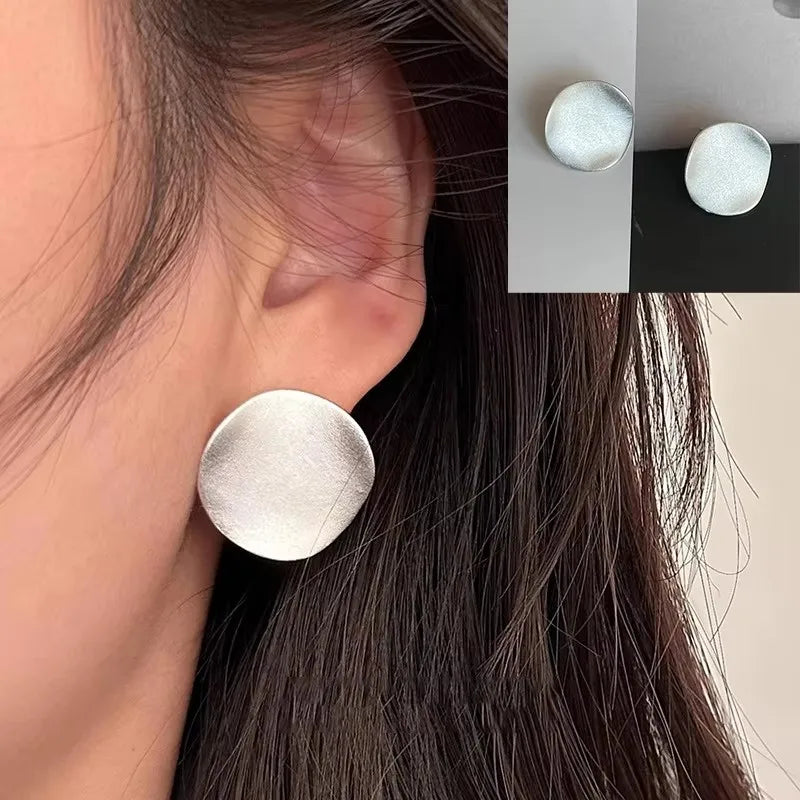 925 Sterling Silver Geometric Stud Earrings | Minimalist Jewellery Gift for Women - Dripshop