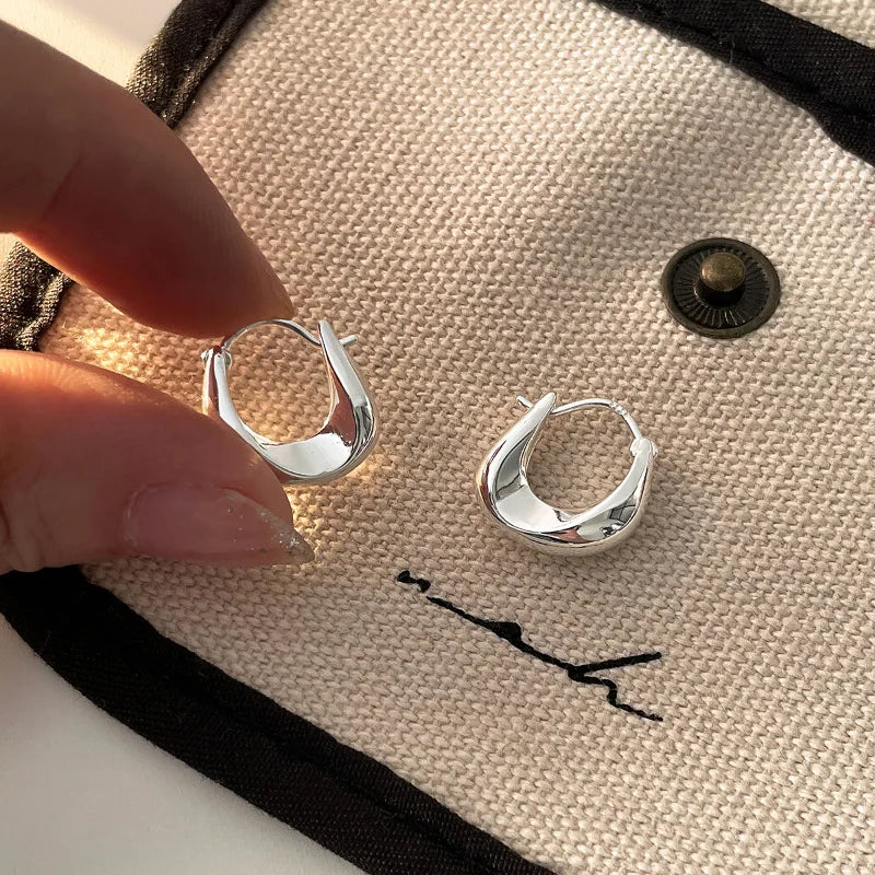 925 Sterling Silver Geometric Stud Earrings | Minimalist Jewellery Gift for Women - Dripshop