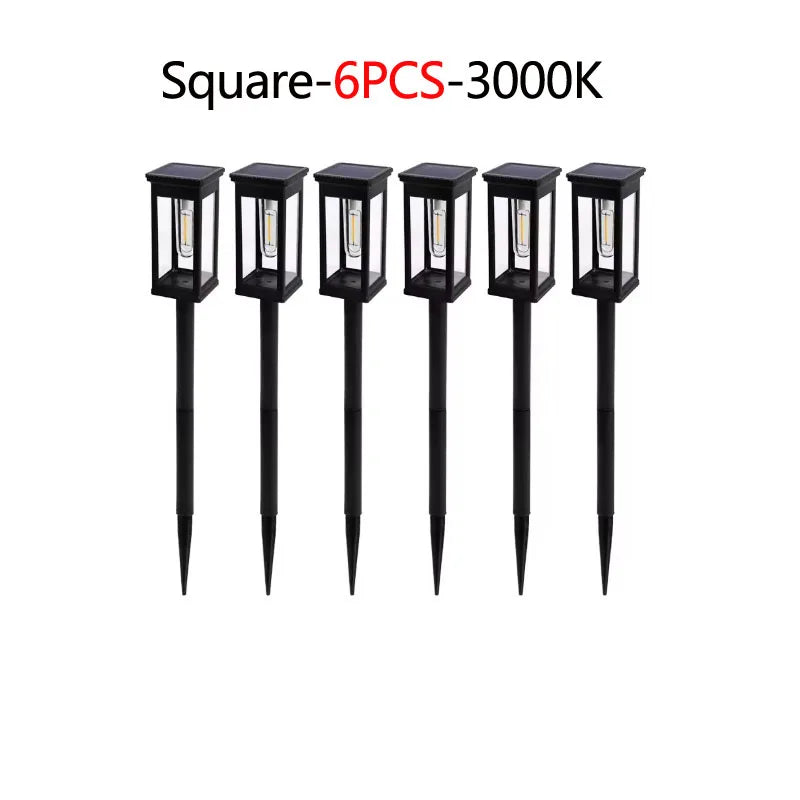 Retro Solar Pathway Lights – Warm Incandescent Bulb Outdoor Waterproof Garden Walkway Lights (2/4/6 Pack) - Dripshop