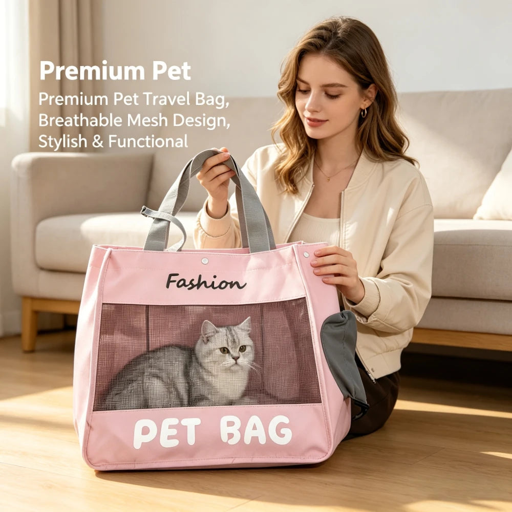 Breathable Pet Cat Carrier Backpack – Outdoor Travel Bag for Cats & Small Dogs - Dripshop