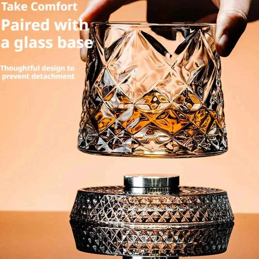 2-Pack Rotating Whiskey Glasses – 360° Crystal Rum & Cocktail Party Gift Set