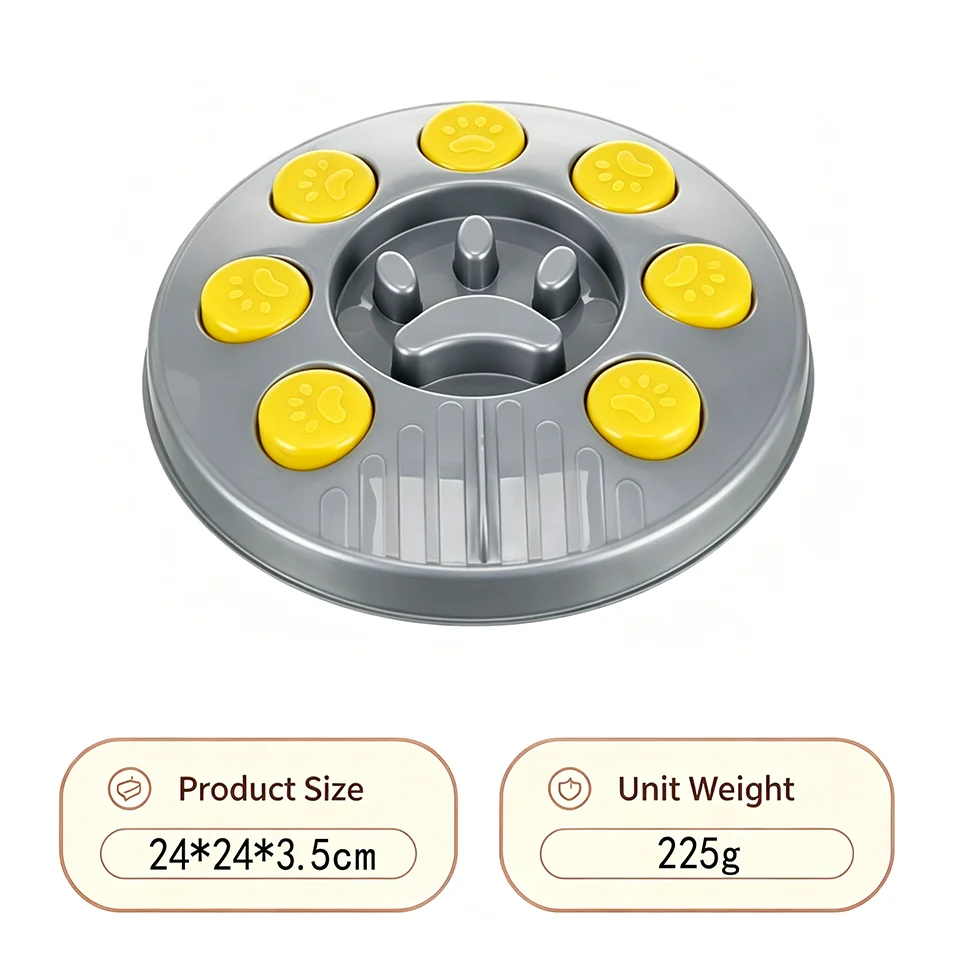 Dog Puzzle Brain Slow Feeder – Interactive IQ Training Bowl for Dogs & Cats