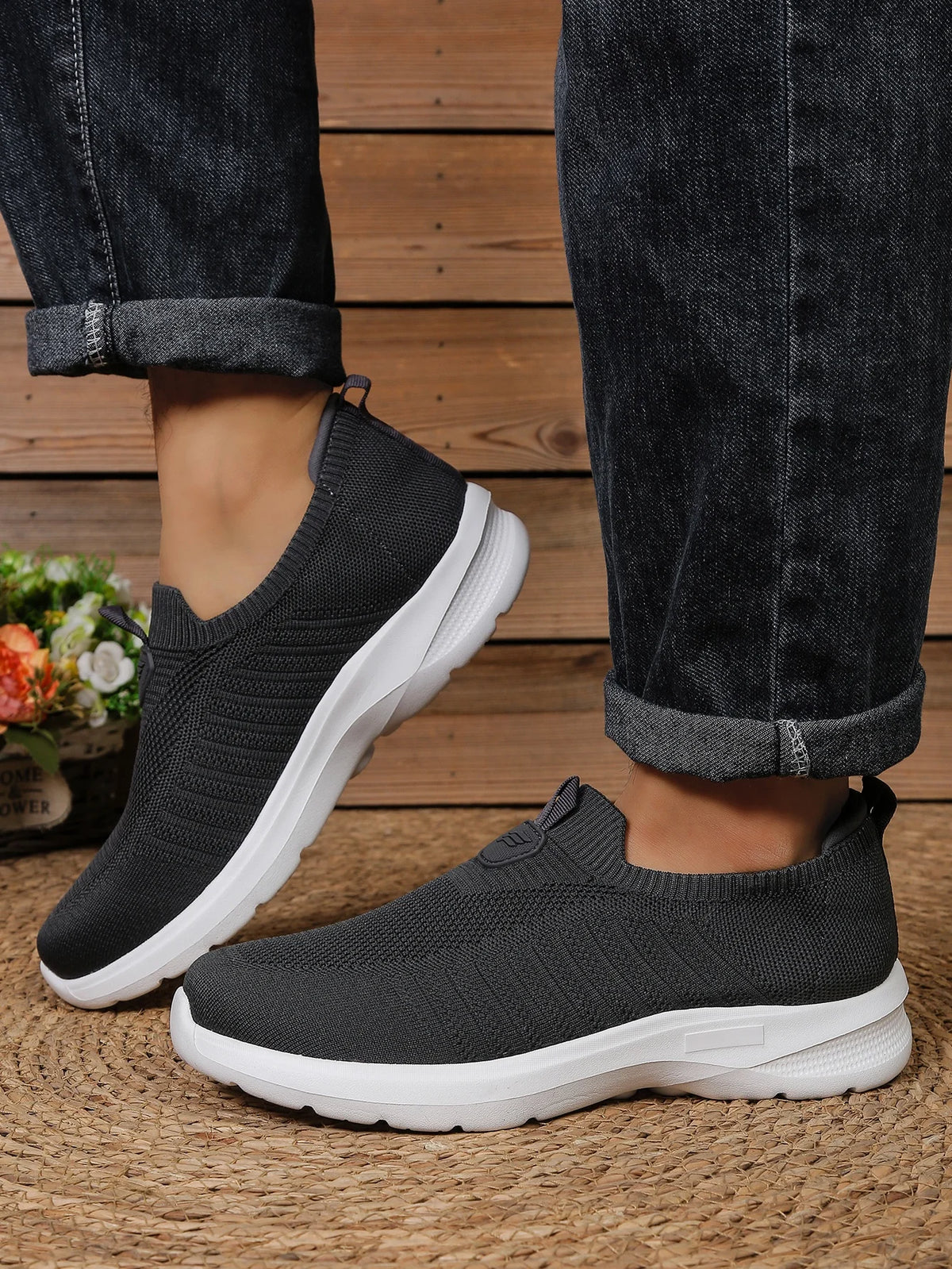 Men's Lightweight EVA Casual Shoes – Solid Colour Comfortable Non-Tiring Everyday Footwear - Dripshop