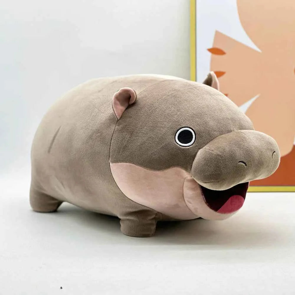 Moo Deng Hippo Plush Toy – Cute Cartoon Stuffed Animal Hug Pillow & Cushion