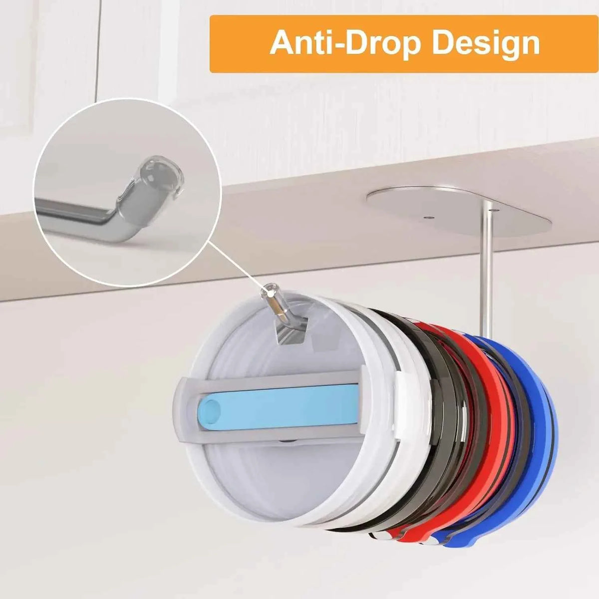 2-Pack Tumbler Lid Organiser – Self-Adhesive Kitchen Hook for Yeti, Stanley & More