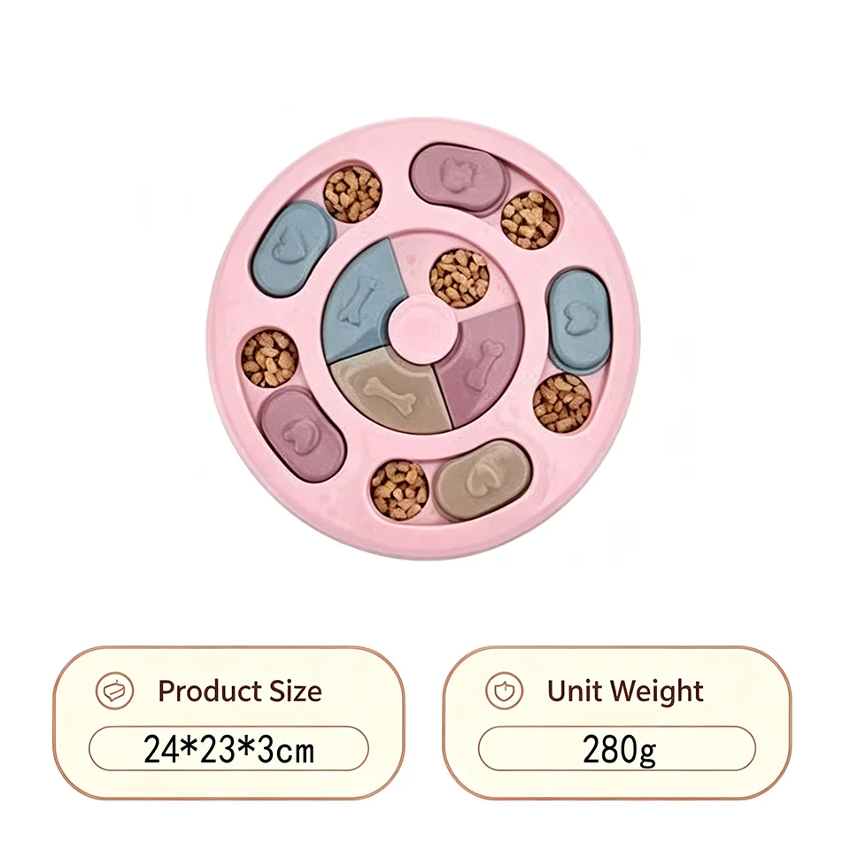 Dog Puzzle Brain Slow Feeder – Interactive IQ Training Bowl for Dogs & Cats