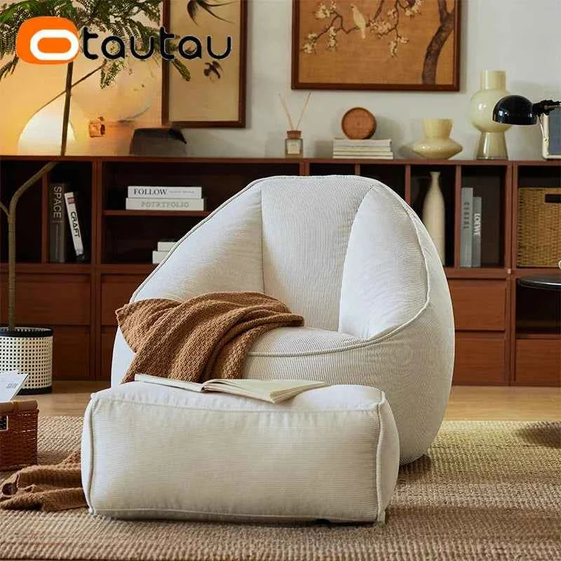OTAUTAU Corduroy Bean Bag Cover SF324 – Cover Only (No Filler)