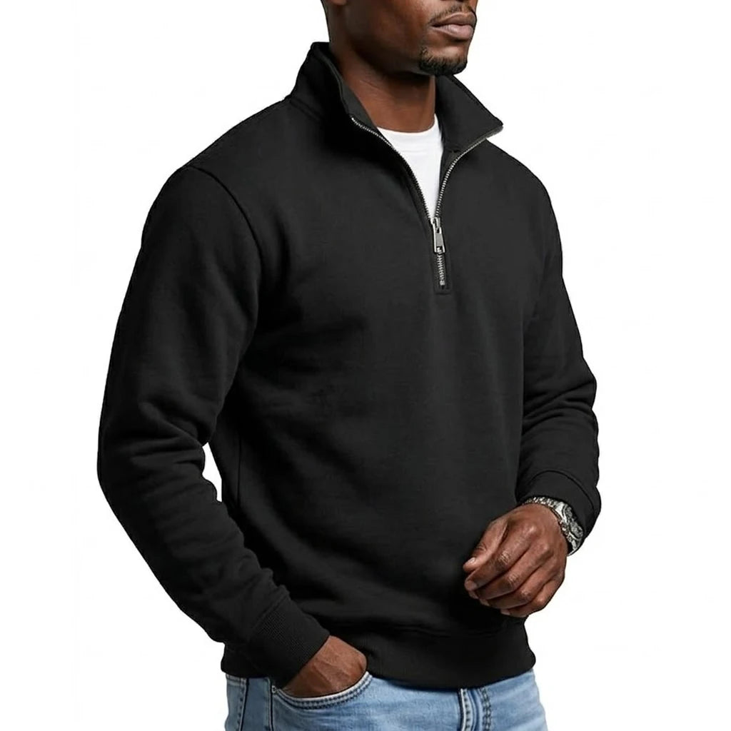 Men's Quarter-Zip Sweatshirt | Stand Collar Gym & Outdoor Pullover - Dripshop